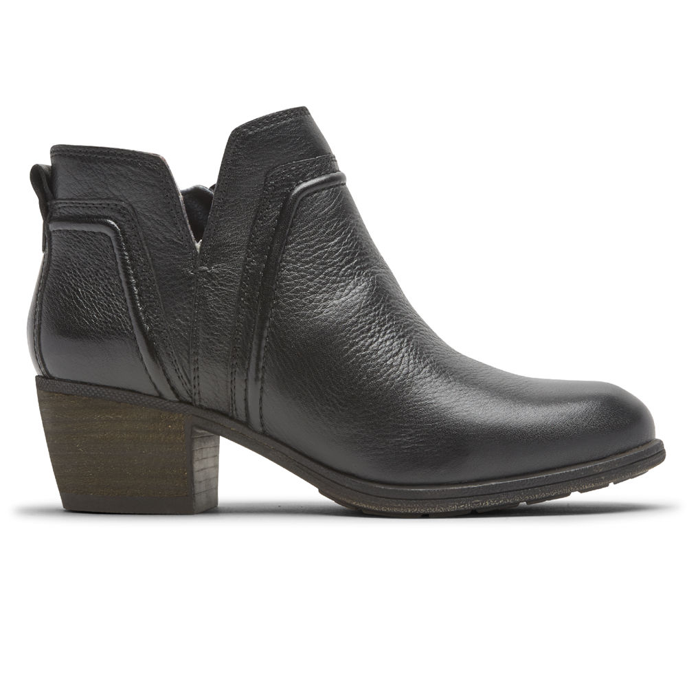 Rockport Booties For Womens Black - Cobb Hill Anisa V-Cut - ZM8472350